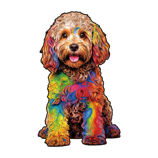 Labradoodle Dog Wooden Jigsaw Puzzle for Adults - Large 150 Pieces - 11.7 in x 16.5 in